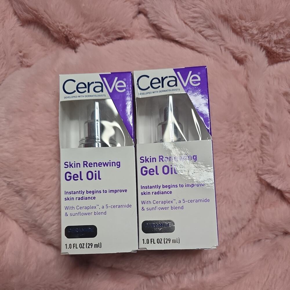 (1) CeraVe Skin Renewing Skin Care Gel Oil, 1 fl oz With a Five Ceramide Blend